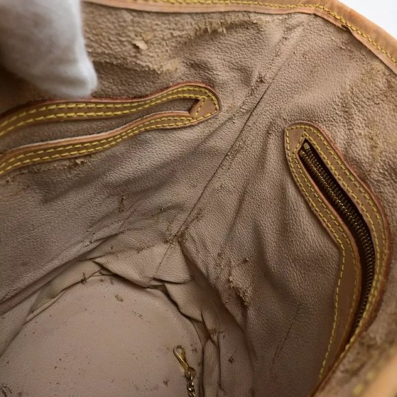 LOUIS VUITTON BUCKET PM Shoulder Tote Bag Monogram Leather Brown - Picture 2 of 15